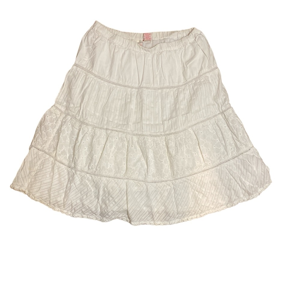 Roxy White Tiered Skirt | Medium